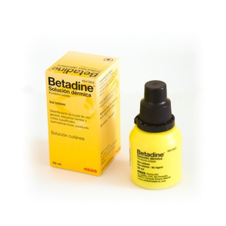 BETADINE 100 MG/ML SOLUCION CUTANEA 1 FRASCO 50