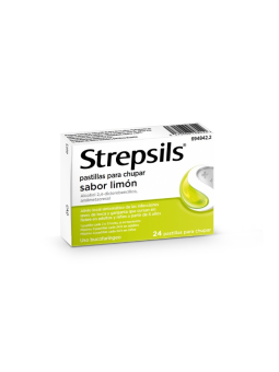 STREPSILS 24 PASTILLAS PARA CHUPAR (SABOR LIMON)