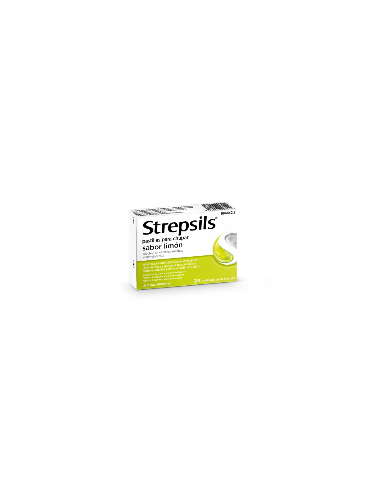 STREPSILS 24 PASTILLAS PARA CHUPAR (SABOR LIMON)