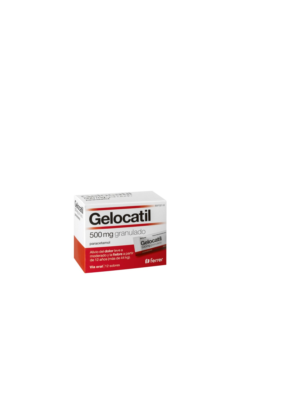 GELOCATIL 500 MG 12 SOBRES GRANULADO ORAL