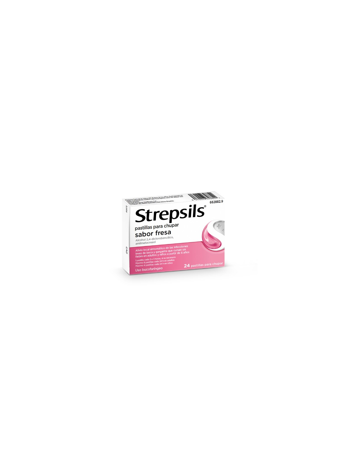 STREPSILS 24 PASTILLAS PARA CHUPAR (SABOR FRESA)