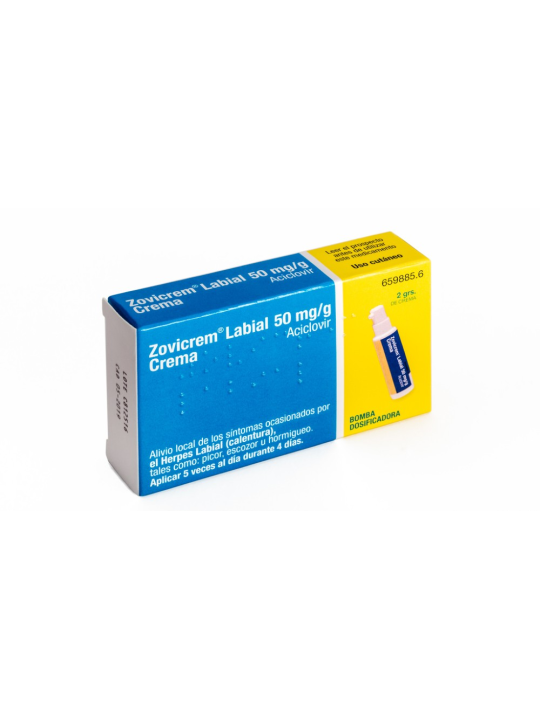 ZOVICREM LABIAL 50 MG/G CREMA 1 TUBO 2 G