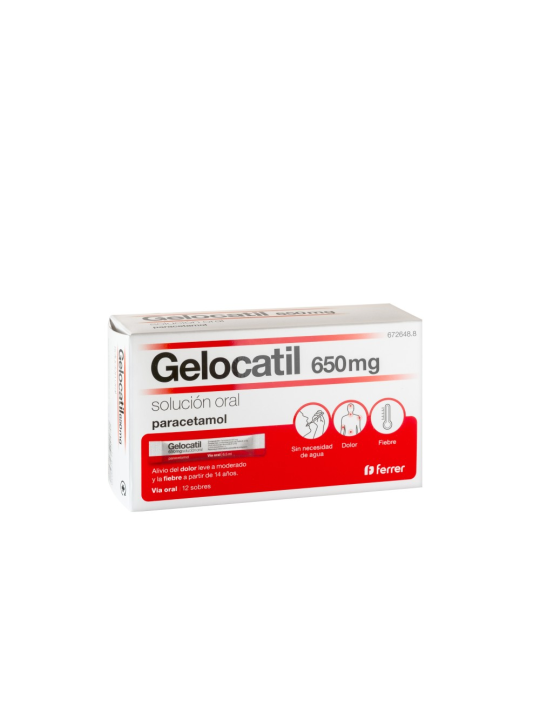 GELOCATIL 650 MG 12 SOBRES SOLUCION ORAL