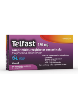 TELFAST 120 MG 7 COMPRIMIDOS RECUBIERTOS