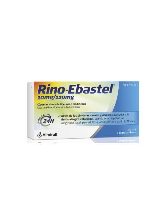 RINO-EBASTEL 10 MG/120 MG 7 CAPSULAS LIBERACION