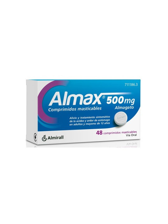 ALMAX 500 MG 48 COMPRIMIDOS MASTICABLES