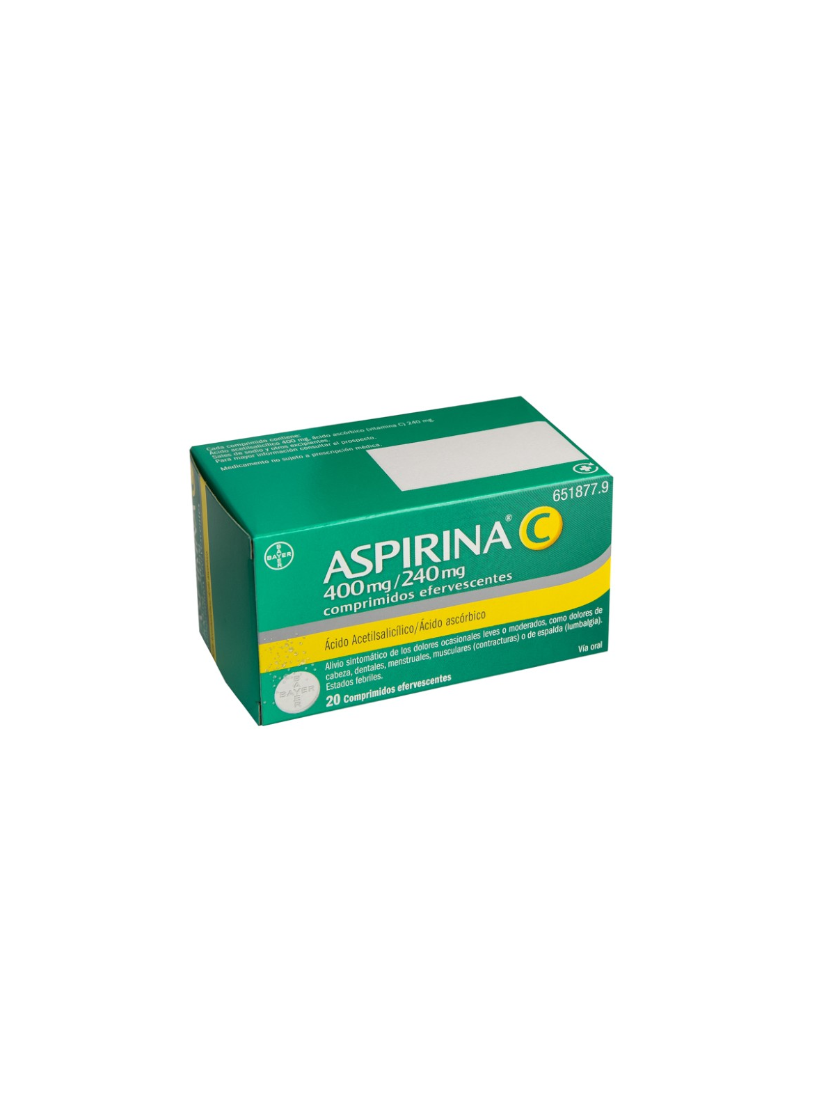 ASPIRINA C 400 MG/240 MG 10 COMPRIMIDOS EFERVESC
