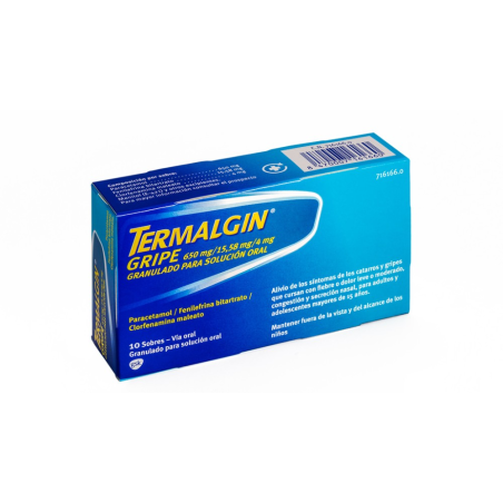 TERMALGIN GRIPE 650 MG/15,58 MG/4 MG 10 SOBRES G