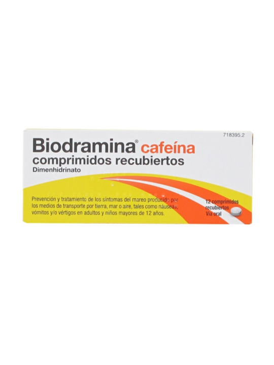 BIODRAMINA CAFEINA 12 COMPRIMIDOS RECUBIERTOS