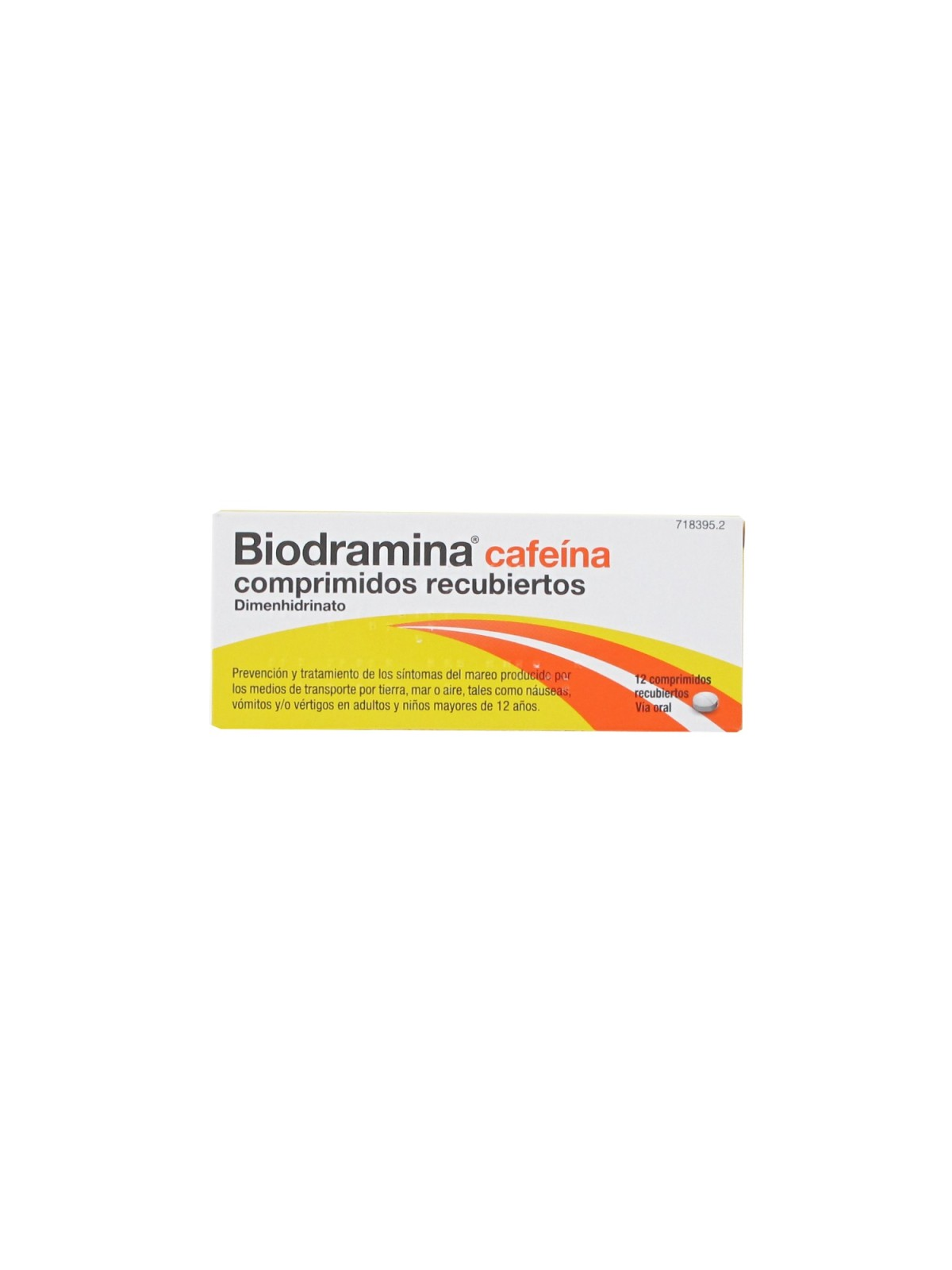 BIODRAMINA CAFEINA 12 COMPRIMIDOS RECUBIERTOS