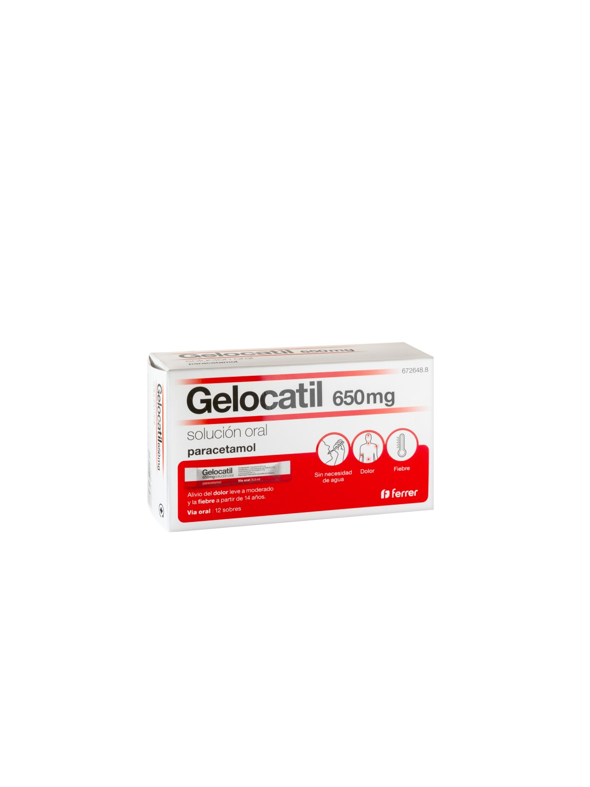 GELOCATIL 650 MG 12 SOBRES SOLUCION ORAL
