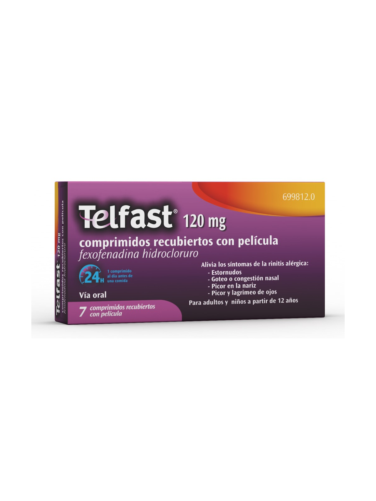 TELFAST 120 MG 7 COMPRIMIDOS RECUBIERTOS
