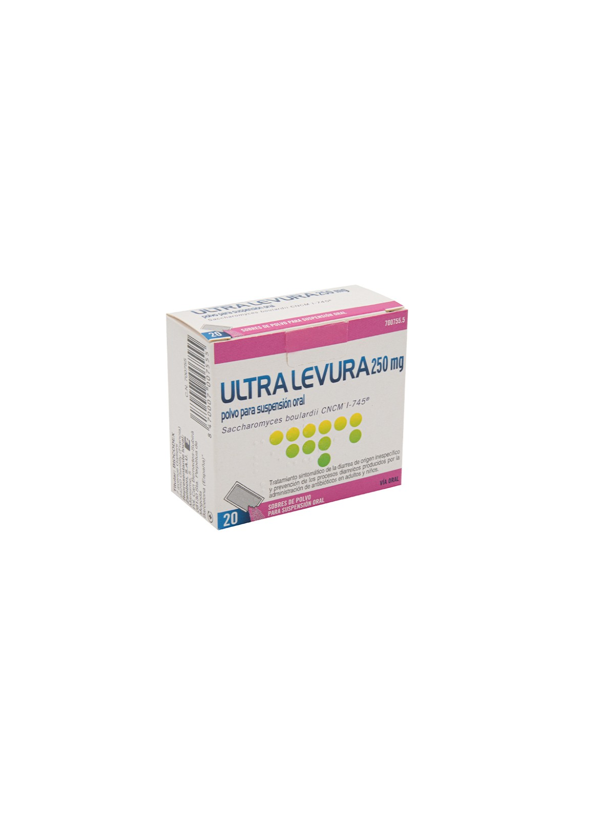 ULTRA-LEVURA 250 MG 20 SOBRES POLVO PARA SUSPENS