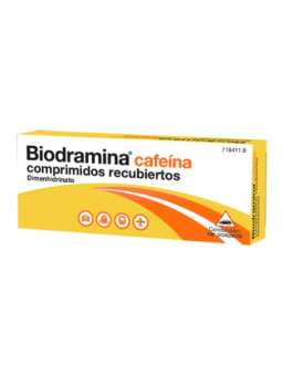 BIODRAMINA CAFEINA 4 COMPRIMIDOS RECUBIERTOS