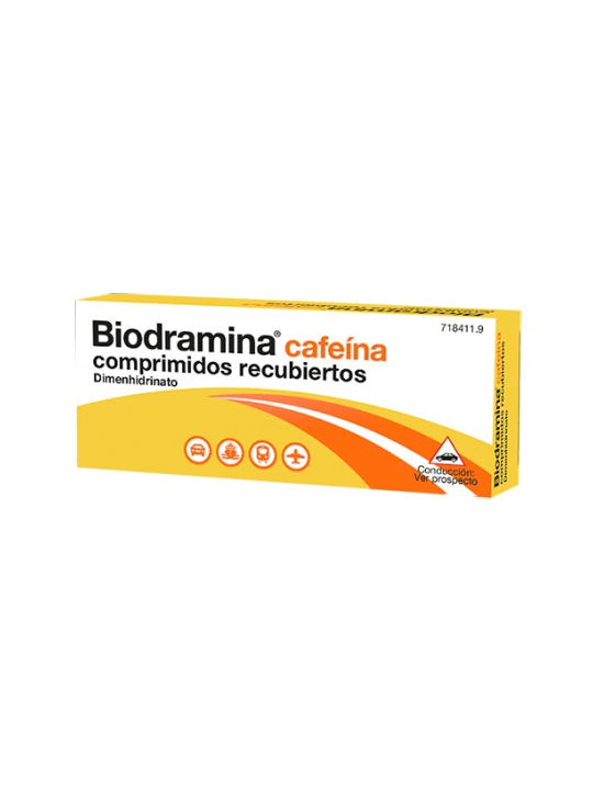 BIODRAMINA CAFEINA 4 COMPRIMIDOS RECUBIERTOS
