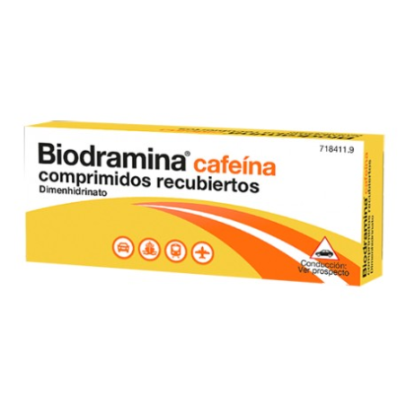 BIODRAMINA CAFEINA 4 COMPRIMIDOS RECUBIERTOS