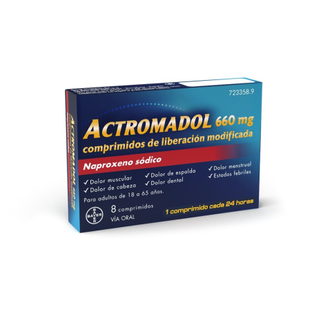 ACTROMADOL 660 MG 8 COMPRIMIDOS LIBERACION MODIF