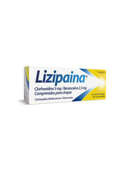 LIZIPAINA CLORHEXIDINA/BENZOCAINA 5 MG/2,5 MG 20