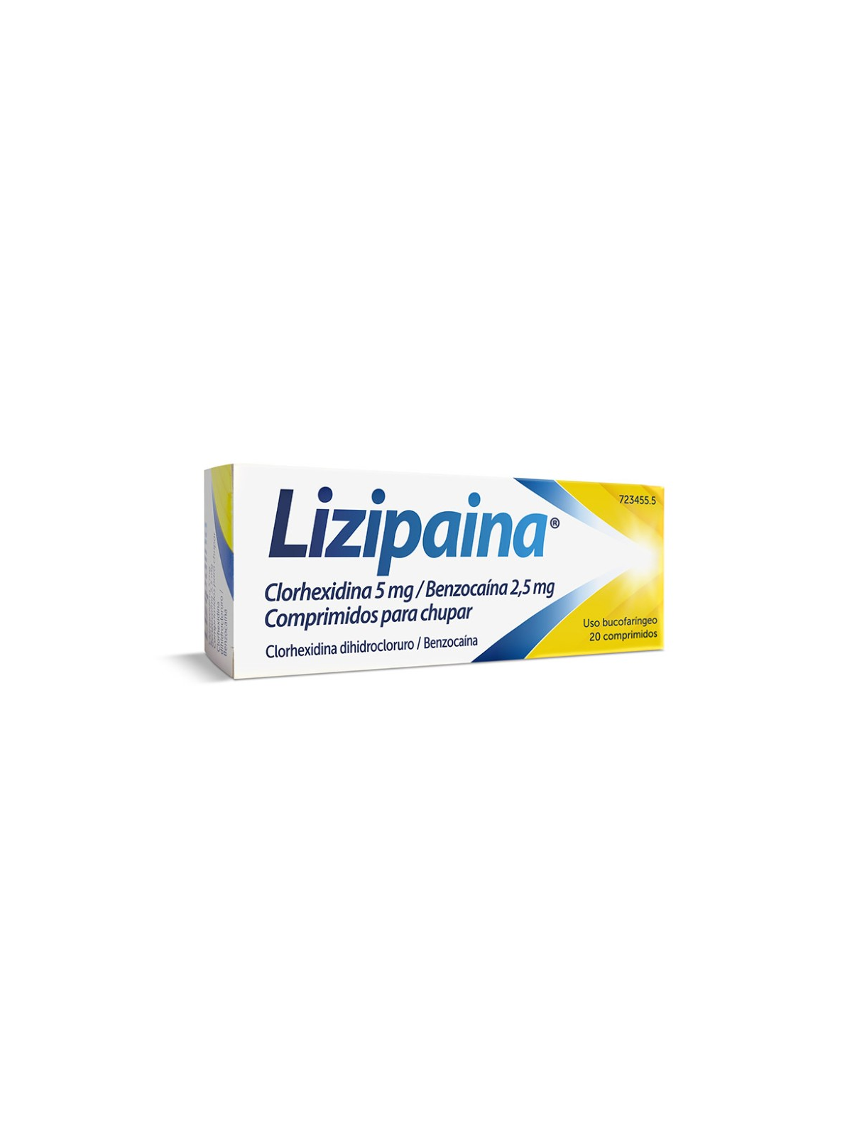 LIZIPAINA CLORHEXIDINA/BENZOCAINA 5 MG/2,5 MG 20