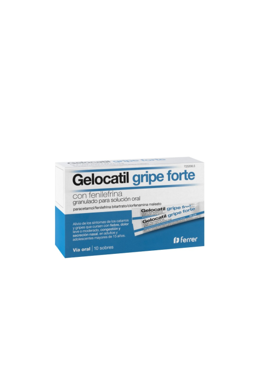 GELOCATIL GRIPE FORTE CON FENILEFRINA 10 SOBRES