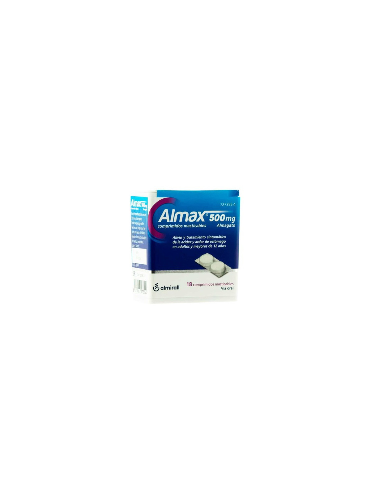 ALMAX 500 MG 18 COMPRIMIDOS MASTICABLES