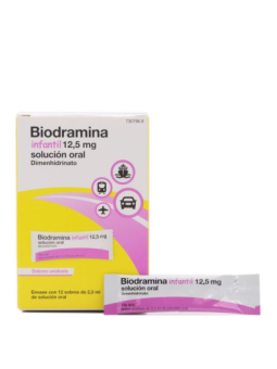 BIODRAMINA INFANTIL 12,5 MG 12 SOBRES MONODOSIS