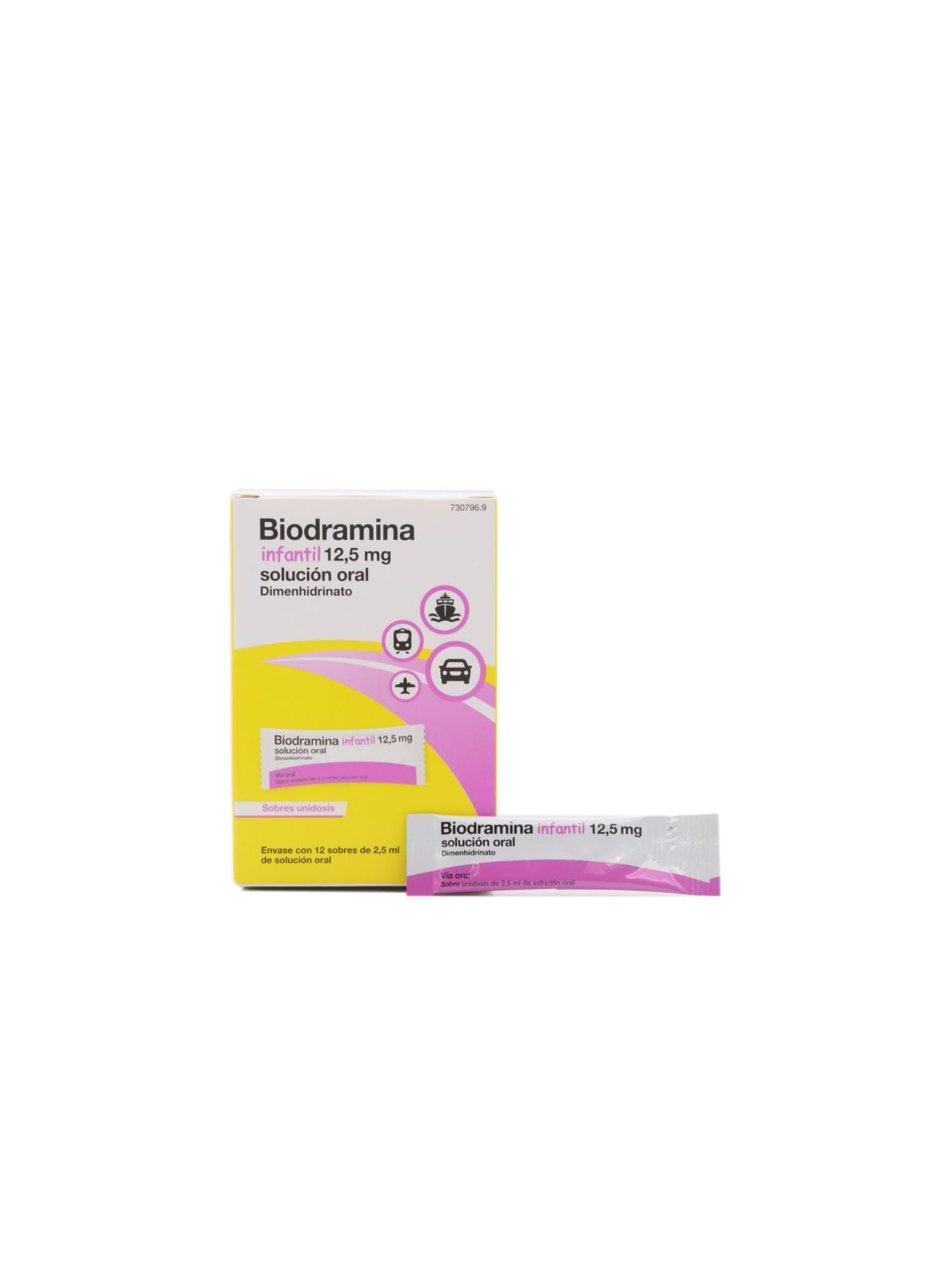 BIODRAMINA INFANTIL 12,5 MG 12 SOBRES MONODOSIS