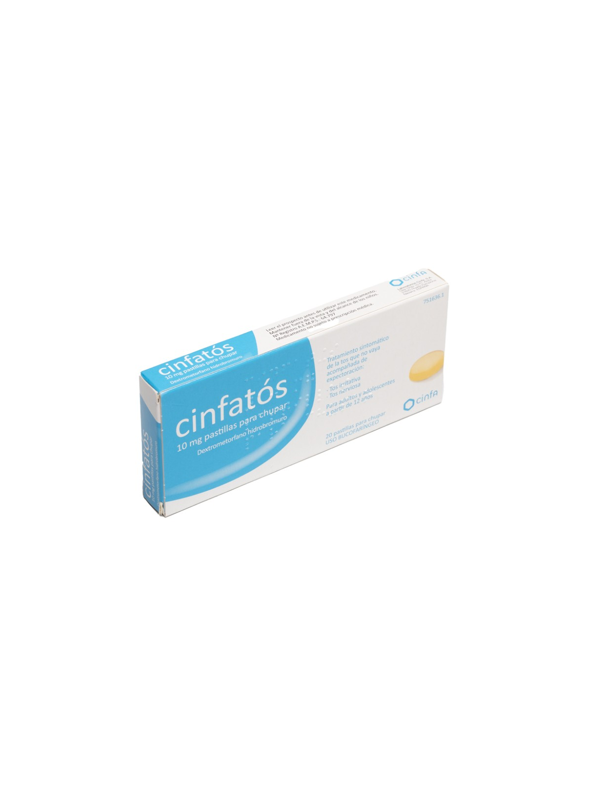 CINFATOS 10 MG 20 PASTILLAS PARA CHUPAR