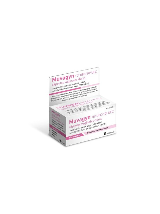 MUVAGYN 10^8 UFC/ 10^8 UFC 8 CAPSULAS VAGINALES