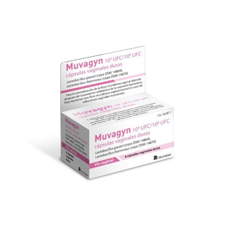 MUVAGYN 10^8 UFC/ 10^8 UFC 8 CAPSULAS VAGINALES