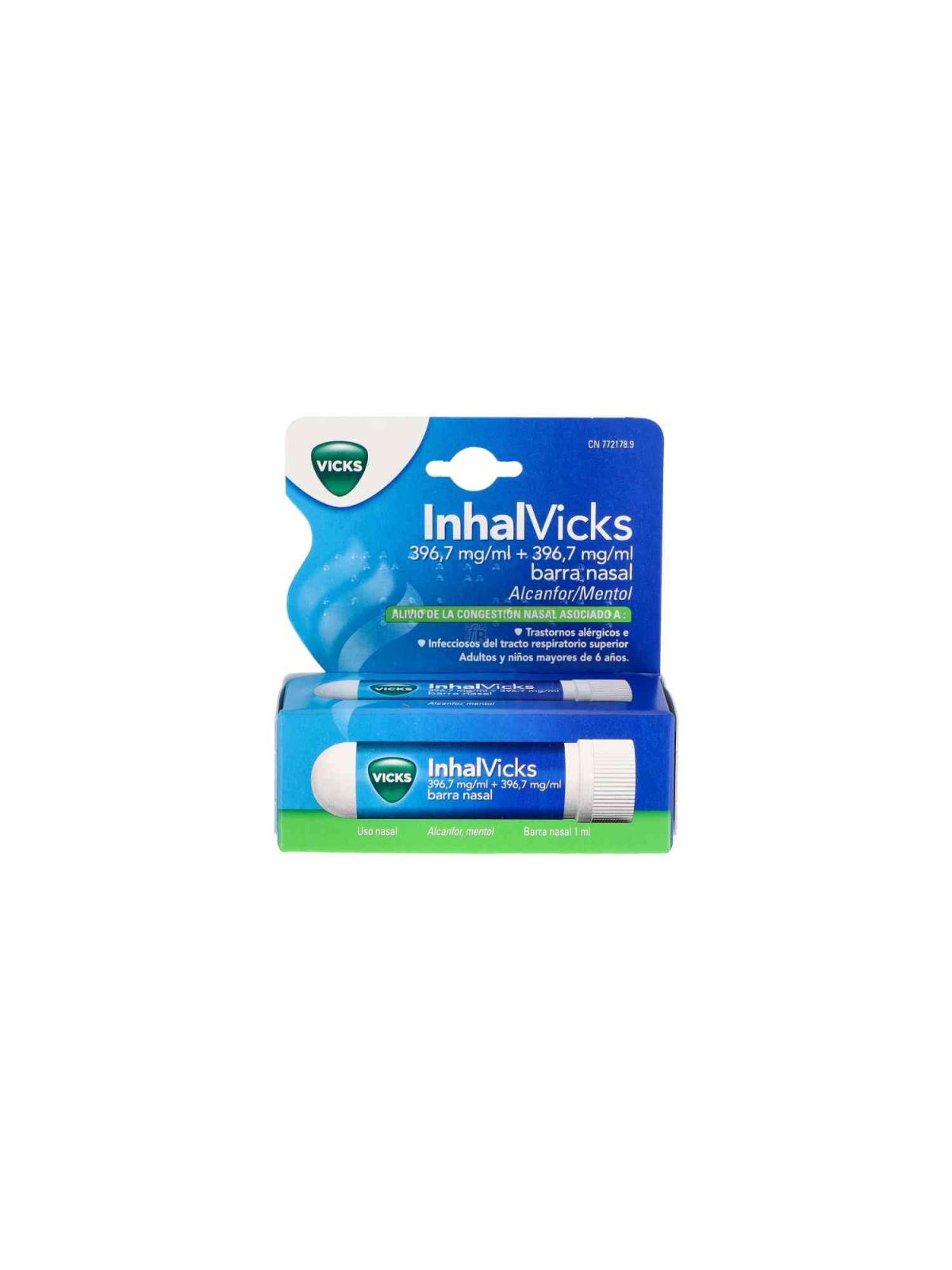 INHALVICKS 396,7 MG/ML + 396,7 MG/ML BARRA NASAL