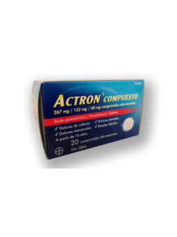 ACTRON COMPUESTO 267 MG/133 MG/40 MG 20 COMPRIMI