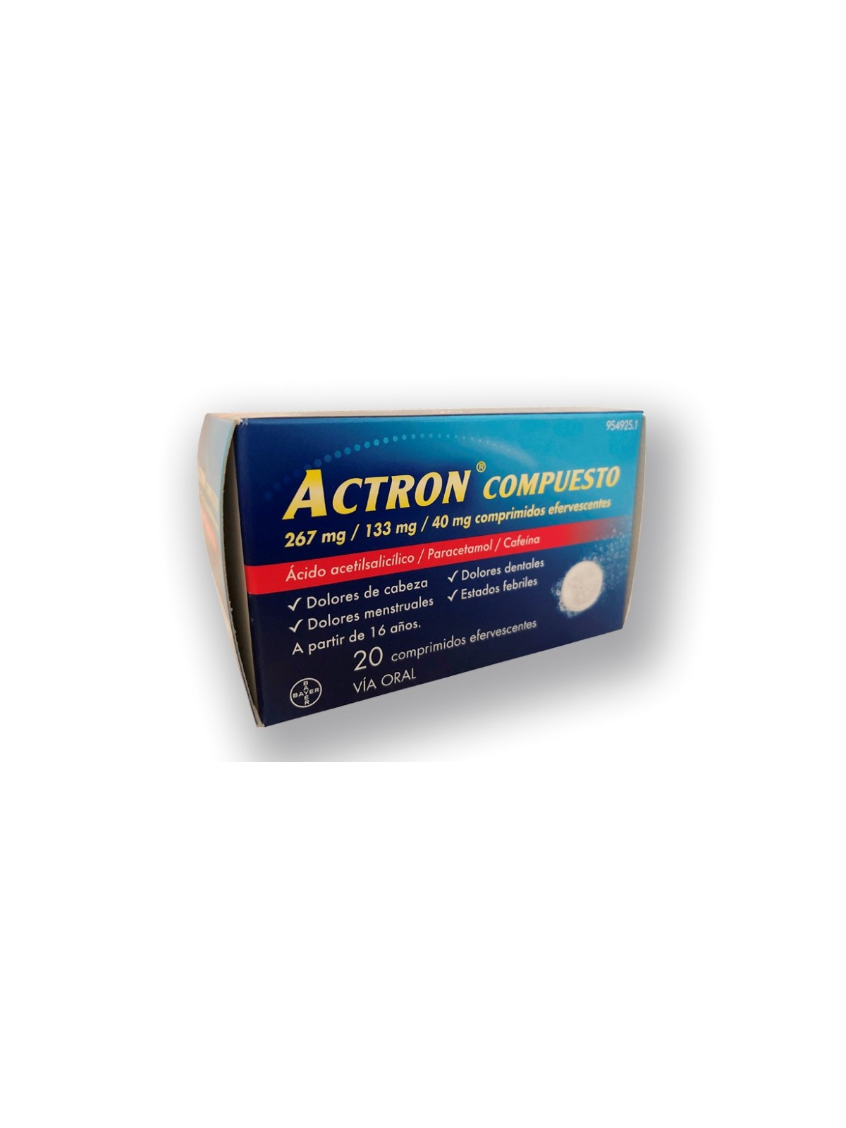 ACTRON COMPUESTO 267 MG/133 MG/40 MG 20 COMPRIMI
