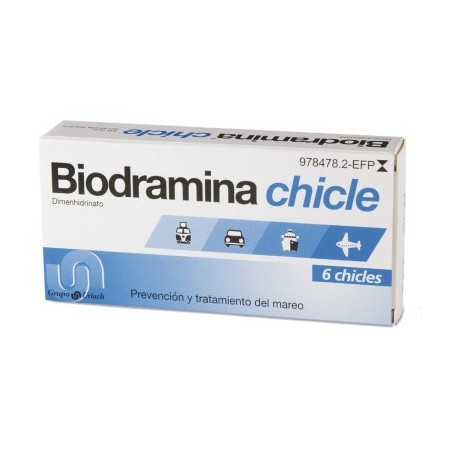 BIODRAMINA 20 MG 6 CHICLES MEDICAMENTOSOS