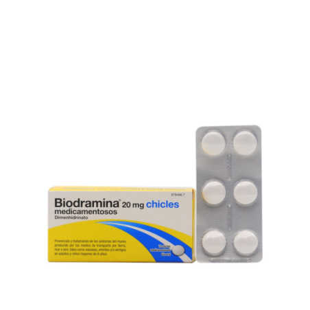 BIODRAMINA 20 MG 12 CHICLES MEDICAMENTOSOS