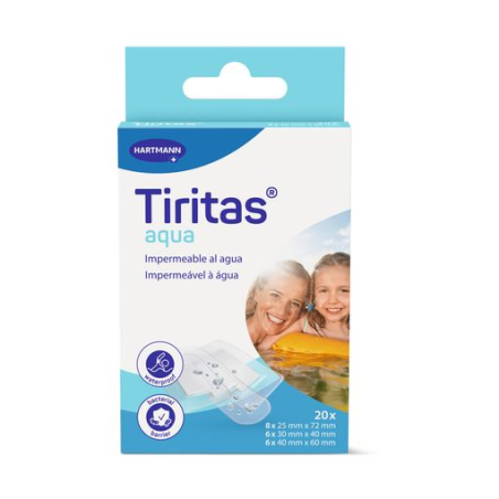 TIRITAS AQUA APOSITO ADHESIVO 3 TAMAÑOS 20 U