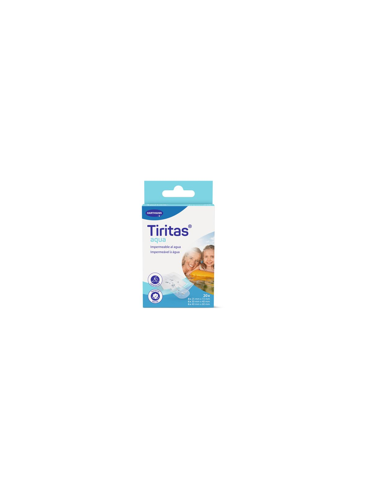 TIRITAS AQUA APOSITO ADHESIVO 3 TAMAÑOS 20 U