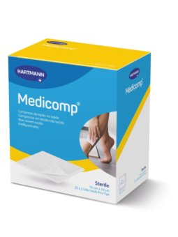MEDICOMP COMPRESAS APOSITO ESTERIL 10X10 25 UN