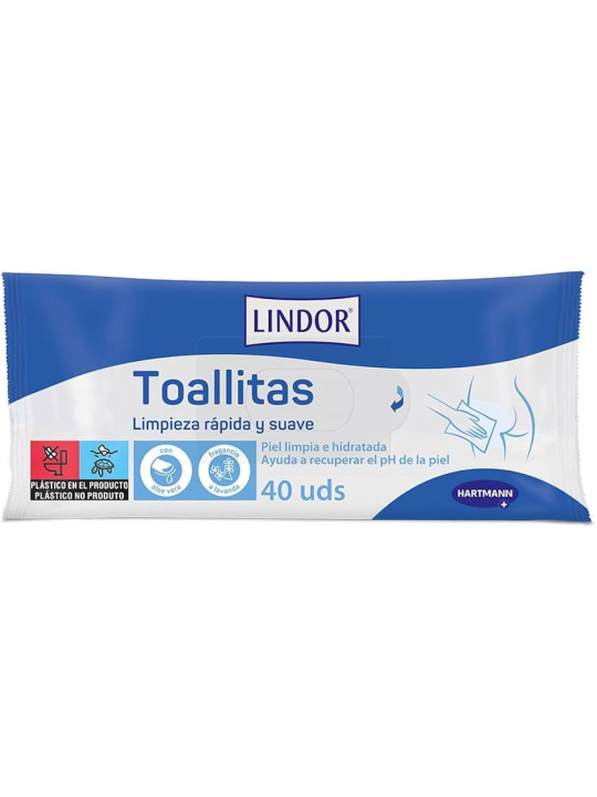 LINDOR TOALLITAS HIGIENICAS 40 TOALLITAS