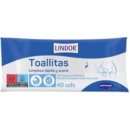 LINDOR TOALLITAS HIGIENICAS 40 TOALLITAS