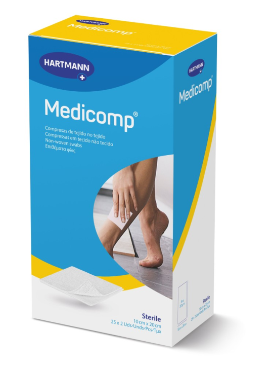 MEDICOMP COMPRESAS APOSITO ESTERIL 10X20 25 UN