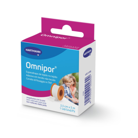 ESPARADRAPO HIPOALERGICO OMNIPOR PAPEL 5 X2.5