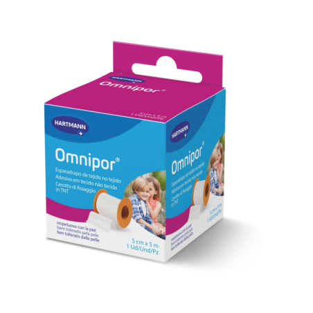 ESPARADRAPO HIPOALERGICO OMNIPOR PAPEL 5 X5