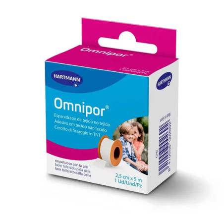 ESPARADRAPO OMNIPOR DE PAPEL 5 X2,5 C/DISPENSADO