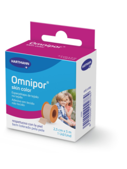 ESPARADRAPO HIPOALERGICO OMNIPOR SKIN COLOR 2,5CM X 5M