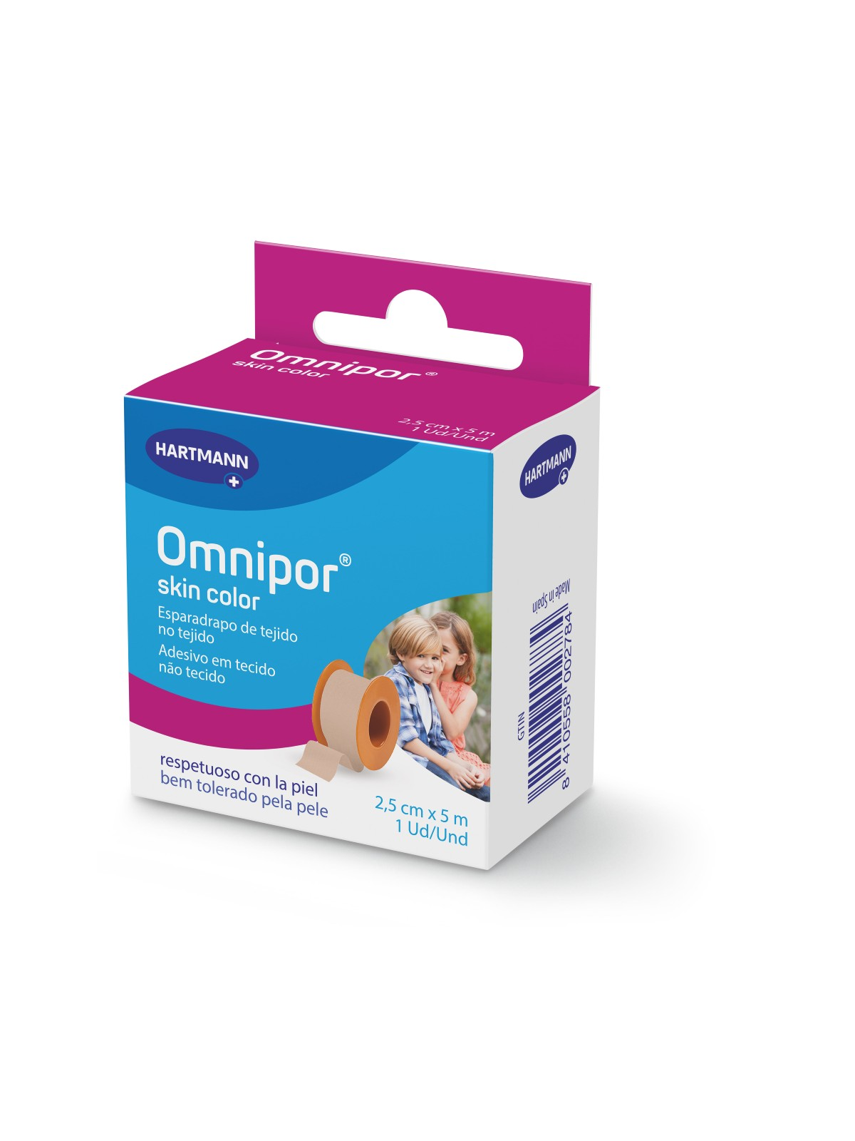 ESPARADRAPO HIPOALERGICO OMNIPOR SKIN COLOR 2,5CM X 5M