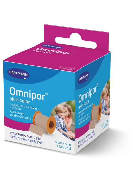 ESPARADRAPO HIPOALERGICO OMNIPOR SKIN COLOR 5CM X 5M