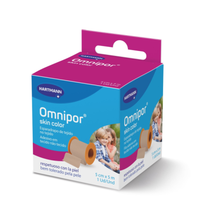 ESPARADRAPO HIPOALERGICO OMNIPOR SKIN COLOR 5CM X 5M