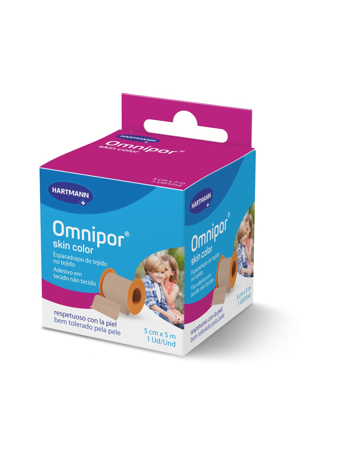 ESPARADRAPO HIPOALERGICO OMNIPOR SKIN COLOR 5CM X 5M