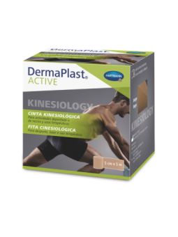 DERMAPLAST CINTA KINESIOLOGICA ACTIVE BEIGE 5X5